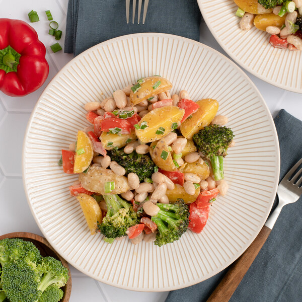 Warm Broccoli-Potato Salad with White Beans & Creamy Cajun Dressing