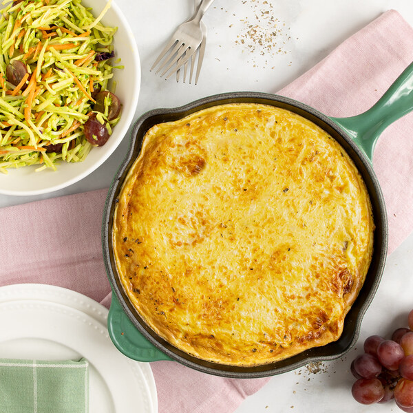 Cheesy Onion Frittata with Honey Mustard Grape & Broccoli Slaw