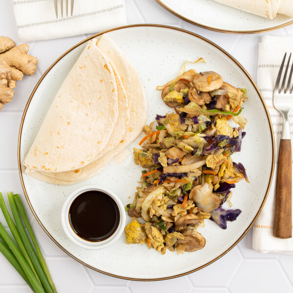 "Moo Shu" Wraps with Egg, Mushroom, Cabbage & Green Onion