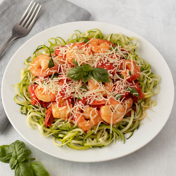 Burst Cherry Tomato, Basil & Shrimp Linguine