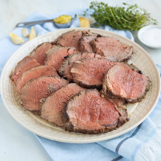 Roast Beef Tenderloin with Dijon, Garlic & Fresh Thyme