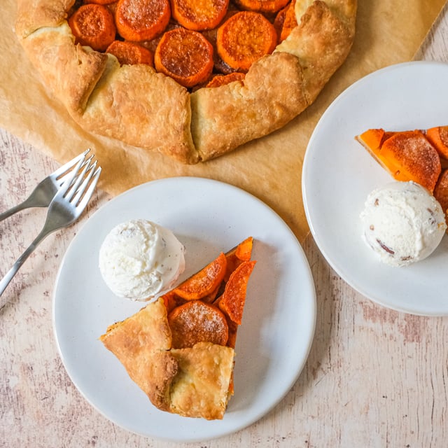 Sweet Potato Galette with Cream Cheese Pastry & Butter Pecan Ice Cream