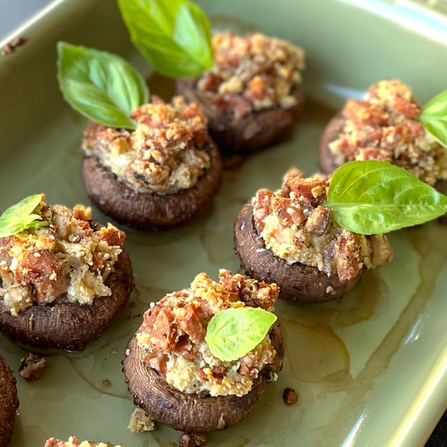 Rondelé Cheese & Sausage Stuffed Mushrooms