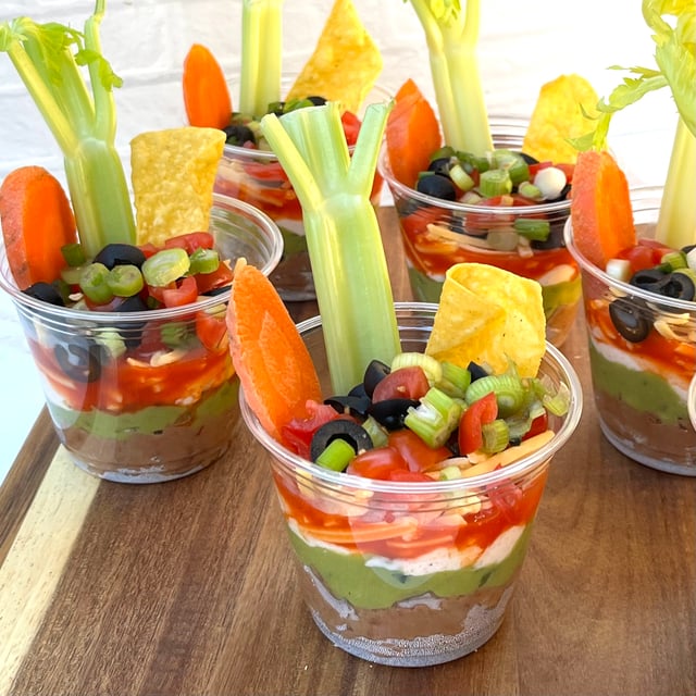 Easy Elevated 7-Layer Dip Cups