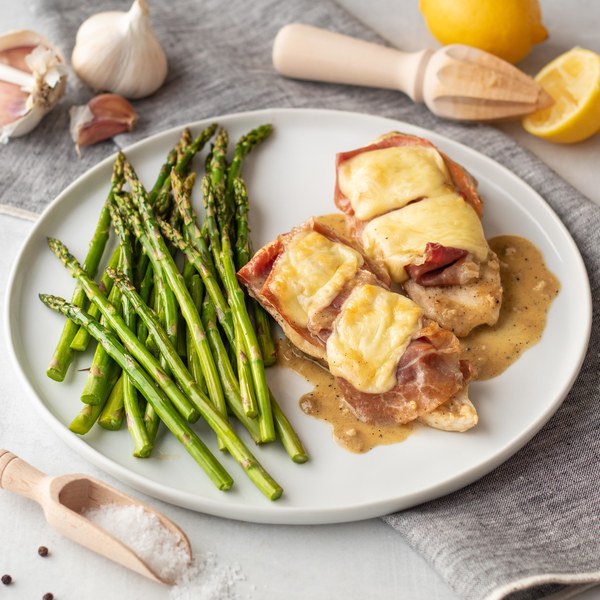 French Recipes - Chicken Cordon Bleu with Lemon-Dijon Sauce