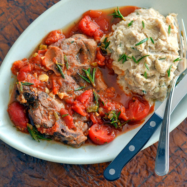 Lamb in Tomato Sauce with Rosemary White Bean Purée | Randalls