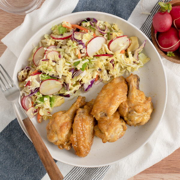 Chicken Recipes Spicy Honey Mustard Wings with Radish, Avocado