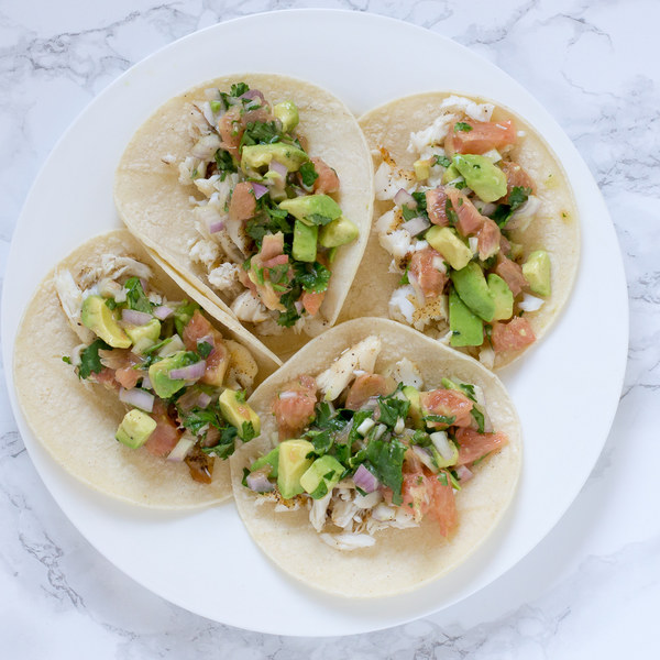 Tilapia Fish Tacos with Grapefruit-Avocado Salsa