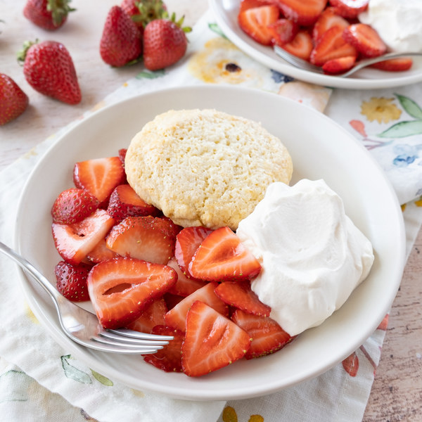 Dessert Recipes Deconstructed Strawberry Shortcake with Whipped Cream