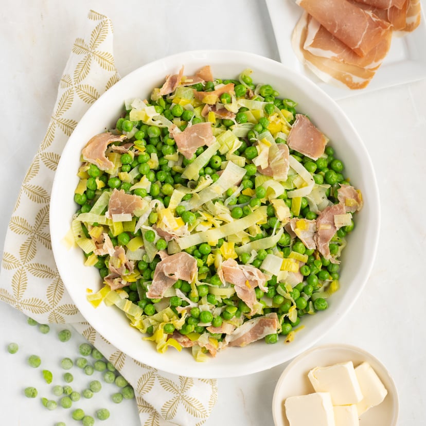 Buttered Peas with Leeks & Prosciutto JewelOsco