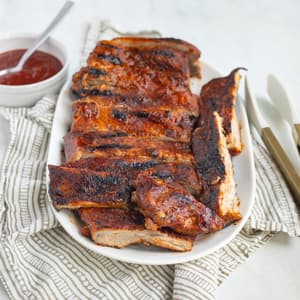 Grilled St Louis Style Ribs with Homemade Barbecue Sauce-image
