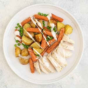 Ranch-Roasted Chicken with Carrots, Peas & Potatoes | Albertsons