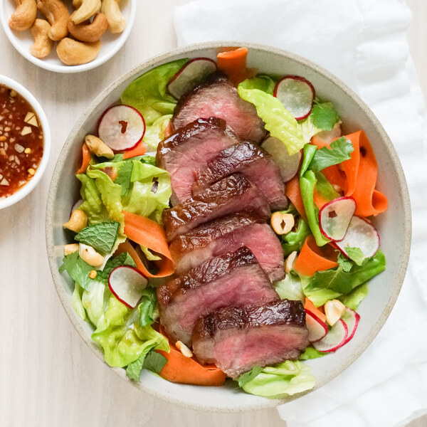 Spicy Vietnamese-Style Steak Salad with Carrots, Radishes & Cashews