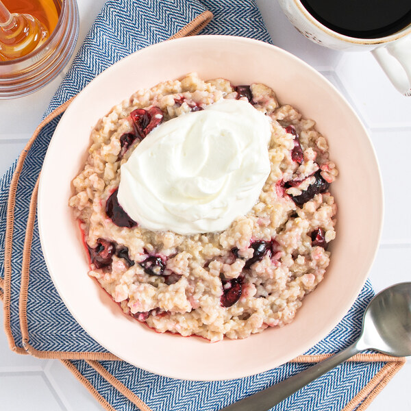 Oatmeal with Cherries, Nutmeg & Honey Yogurt