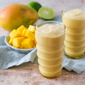 Creamy Mango Lassi Protein Shake with Cardamom