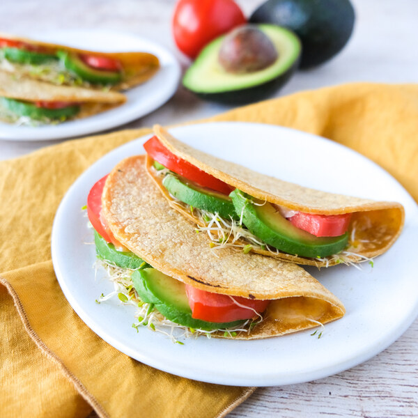 Cheesy Avocado, Tomato & Alfalfa Sprout Quesadillas